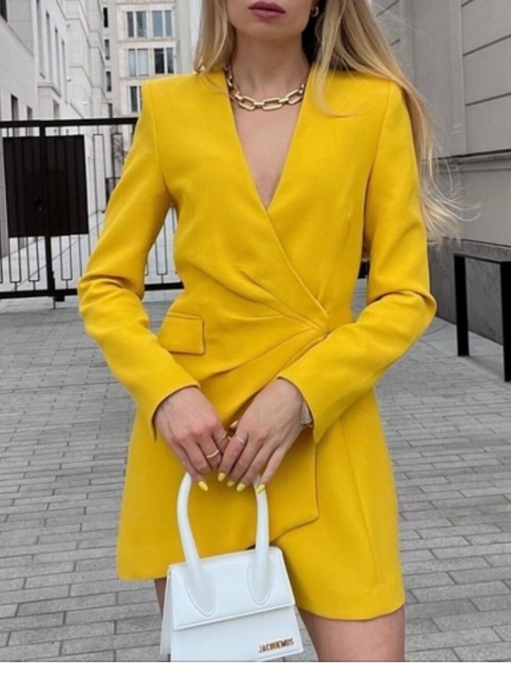 Draped Blazer Dress